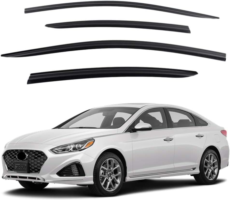 Safe Smoke Window Visor Sun Rain Vent Guard 4 Pcs Set for 2015-2018 Sonata Out Channel Visor