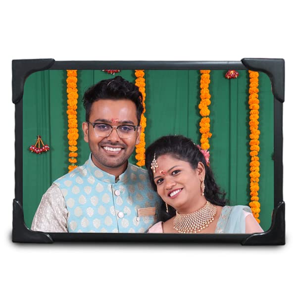 PHOTOLAND Personalized Photo Frame (6 x 4 Inches) Anniversary Photo Gifts Photo Lamination