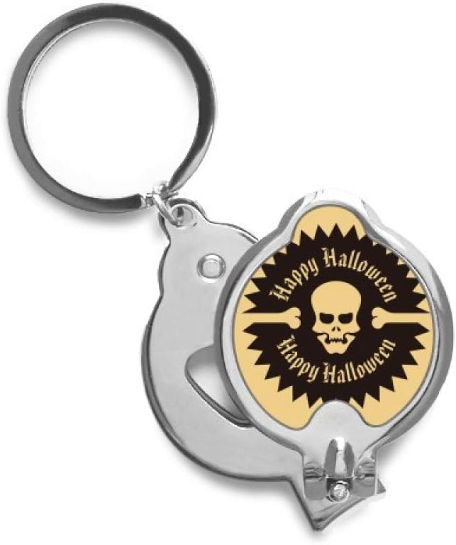 Halloween Circular Pattern Skull Finger Nail Clippers Scissor Stainless Steel Cutter