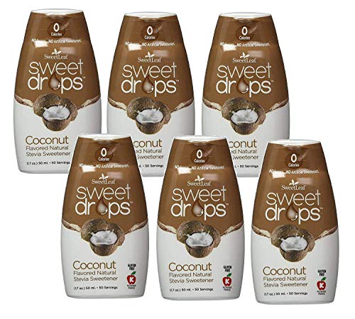 Wisdom Sweet Drops Coconut Flavor - 6 Pack (1.7 fl.oz Bottles)