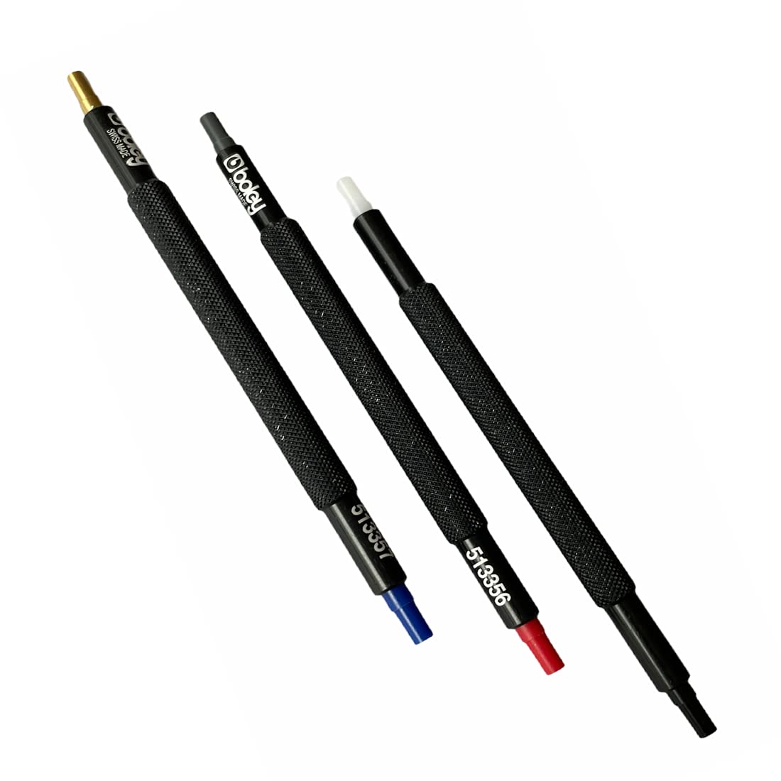Boley - Set di 3 utensili per la regolazione manuale, manico in metallo colorato e PVC, moderno