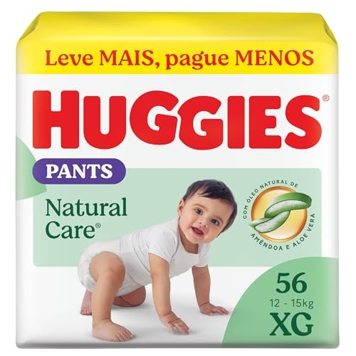 Huggies Fralda Pants Premium Natural Care XG - 56 Un Huggies Fralda Pants Premium Natural Care XG - 56 Un