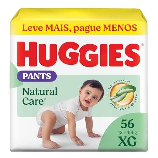 Fralda Huggies NATURAL CARE ROUPINHA XG 56 unidades