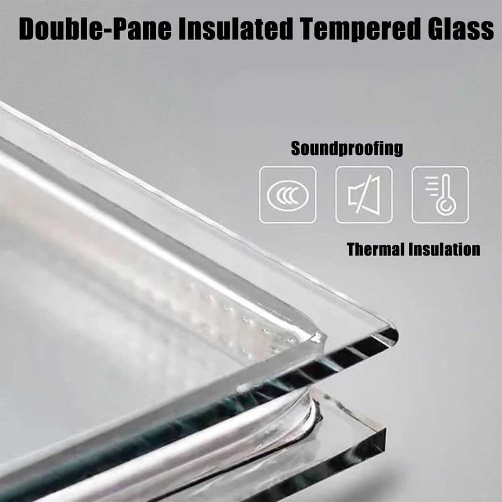 Roof Lighting Well Window, Skylight Windows, with Double Layer Tempered Glass, for Garage, Basement, Loft, Dark Room, Sun Room,001,60x60cm