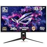 ASUS ROG Swift OLED PG32UCDMR, Moniteur de Jeu 31,5", 4K QD-OLED (3840 x 2160), 0,03 ms (GTG), 240 Hz, Compatible avec G-Sync, Ports USB-C et USA-A, DisplayPort, HDMI, DisplayWidget Center, Noir