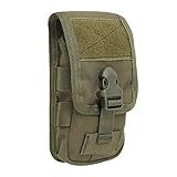 Hohe Qualität: Taktische Handy-Tasche aus 1000 Denier wasserdichtem Nylon außen und weichem Fleece-Material Innenfutter mit Magic-Tape geschlossen. Leicht, langlebig, verschleißfest, reißfest