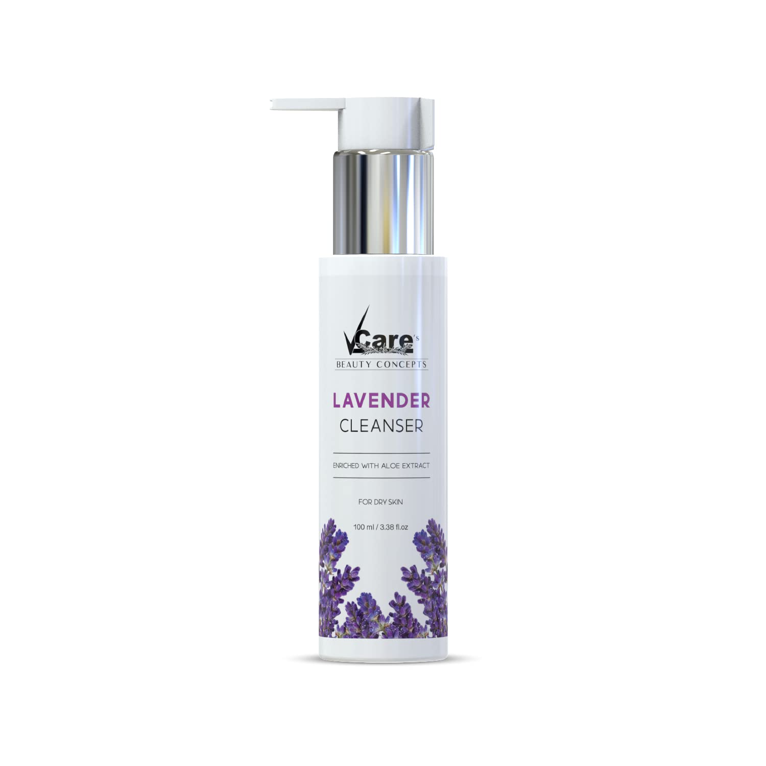 VCare Limpiador de lavanda para piel seca, lavado facial para mujeres y hombres | Iluminador, hidratante, limpieza, elimina el exceso de aceite y suciedad para secas, grasas, propensas al acné, todo