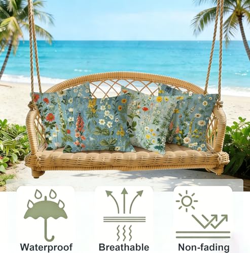 Fundas cojines 60x60 verde impermeables de terciopelo o-666 para proteger el sofá de terraza 5
