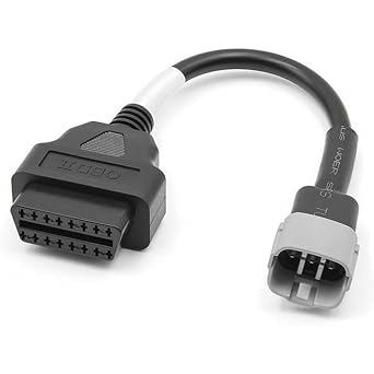 موصل محول تشخيصي AntiBreak 6PIN OBD2 محول OBD 6 Pin متوافق مع سوزوكي متوافق مع قارئ رموز الدراجات النارية Motorrad