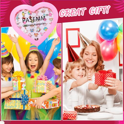 Image of PASEMM 36pcs Little Girl Alloy Jewelry Rings, Adjustable Unicorn Rings Toys, No Duplication Kids Play Ring in Box,Dress Up for 4-12 Year Old Girls, Birthday Christmas Valentine's Day Easter Holiday