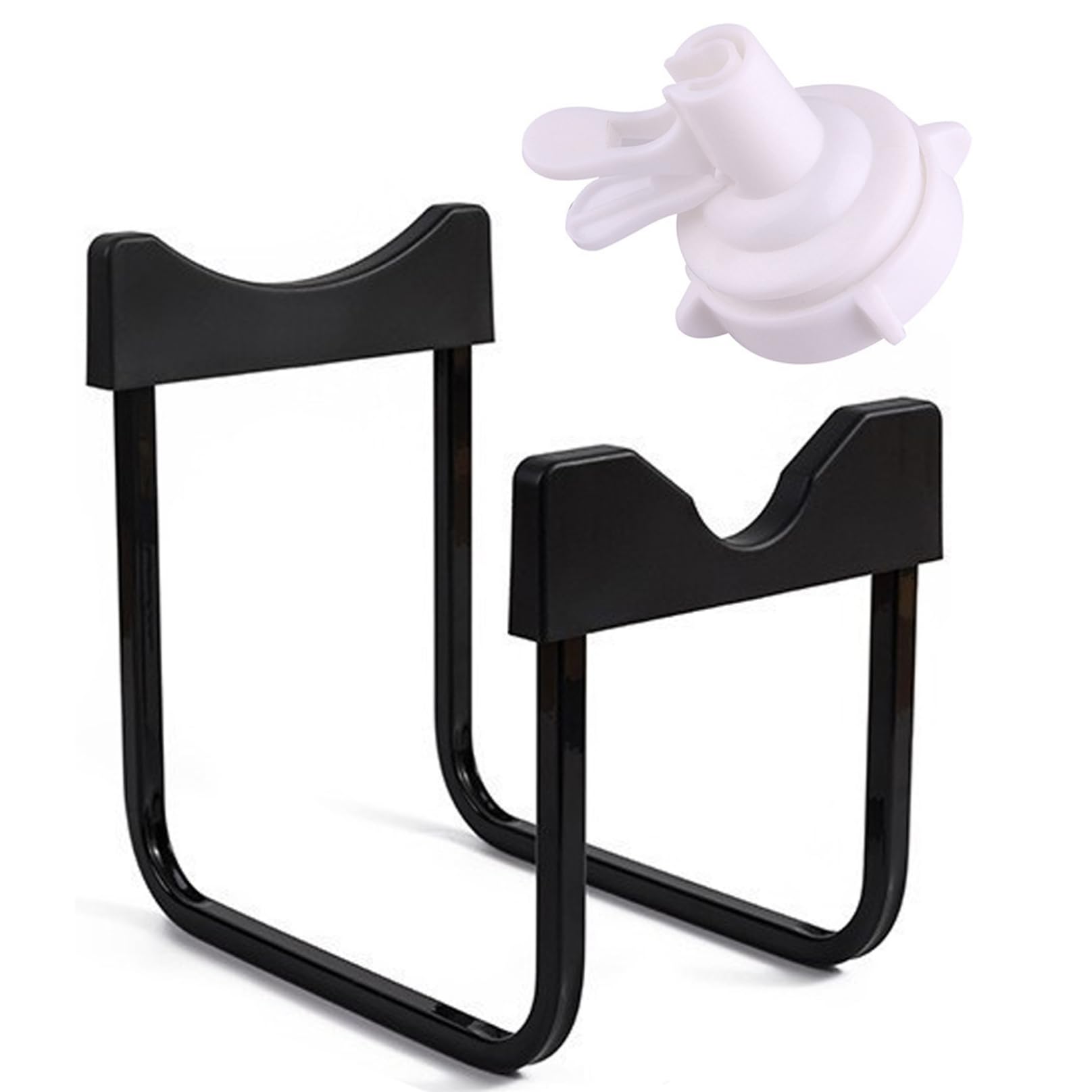 2Pcs Water Dispenser Stands U Shaped Non Slip Metal Water Jug Stand with Dustproof Valve for 5 Gallon Jug, 2.2 Inch