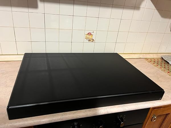 Clear or Coloured Plexiglass Hob Covers | Hob Cover | Custom Made Protection - Classic Version (Satin Black, Band 3 - 58 to 60 cm) - 3