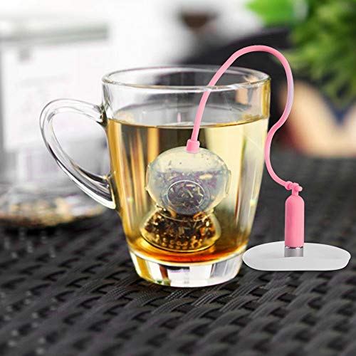 Filtro colador de infusor de té de silicona innovador en forma de buzo para hacer té en casa(pink) - Imagen 5