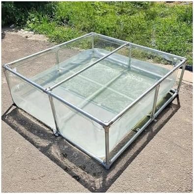 Transparent Fish Pond for Garden - 150x100x71CM Above Ground Swimming Pool, Customizable Temporary Water Tank for Fish Breeding & Aquatic Life, Durable Clear Design
