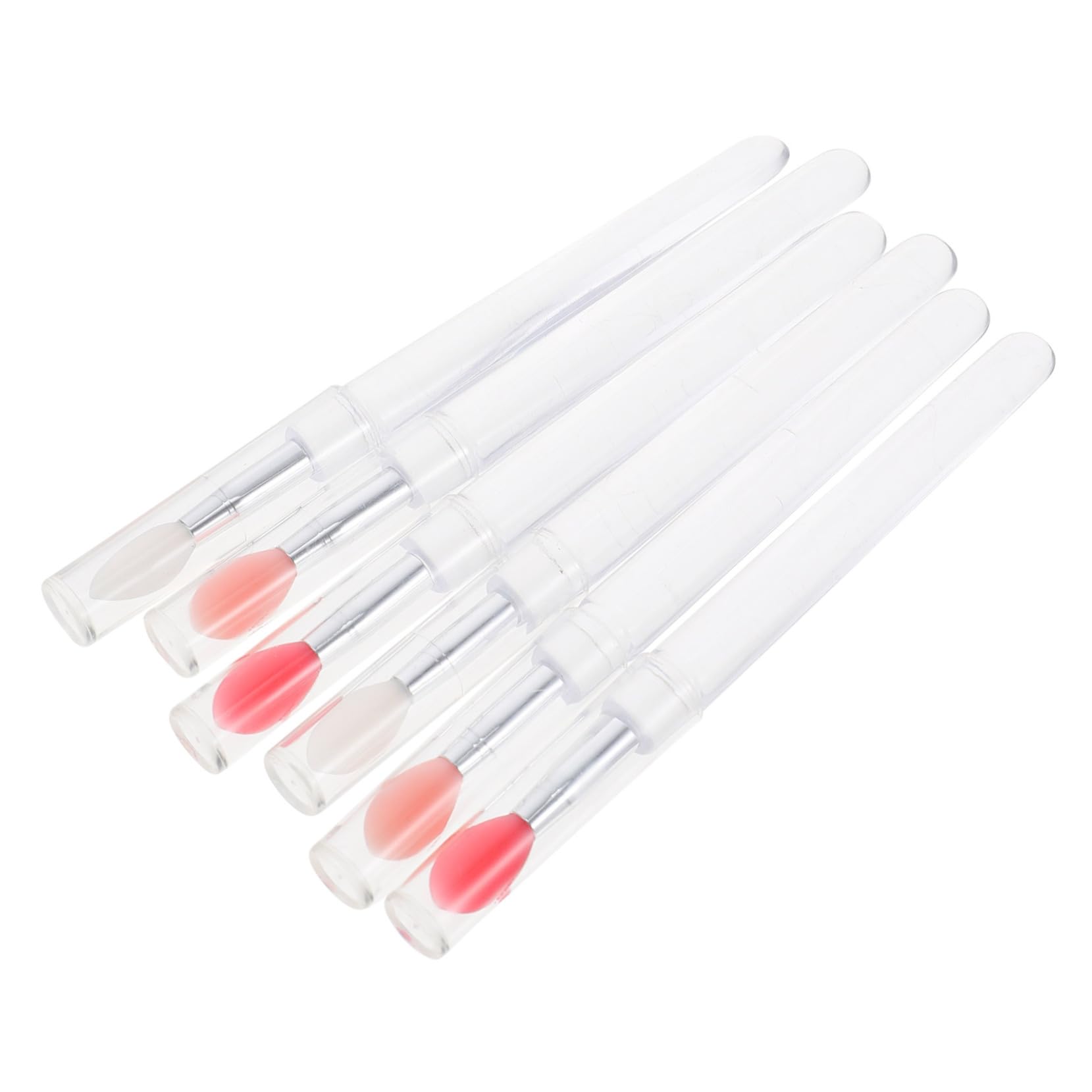 FOMIYES 6pcs Silicone Lip Brush Set Lipstick Applicator Lip Makeup Brushes Eyeshadow Makeup Brush for Women