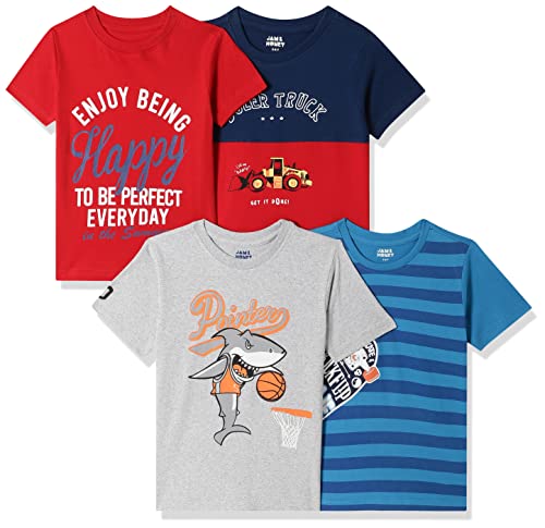 Image of Amazon Brand - Jam & Honey Boys T-Shirt (Pack of 3)