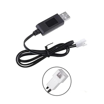 Gazechimp 3.7v Battery Charger Replacement for Carrera Mario Remote Control RC Car Battery, USB Charging Cable Cord XH2.54mm 2P Female Connector