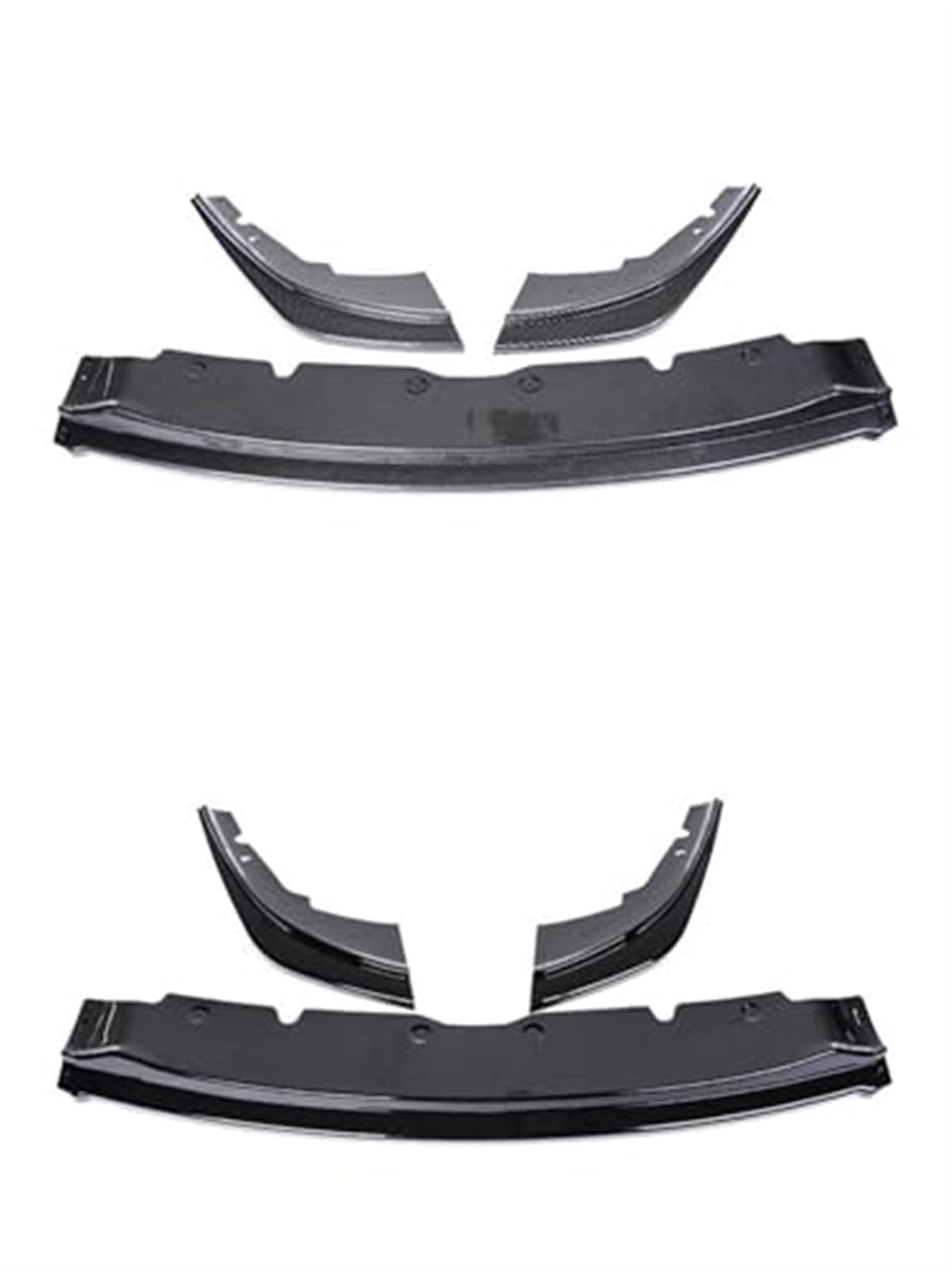Przedni zderzak wargi, dla, seria 1 F40 2019-2024 M Sport 3 szt. Przednia osłona Skrit Splitter z włókna węglowego Spoiler dyfuzor przednie spojlery Przedni spoiler(BLACK MP front lip carbon)