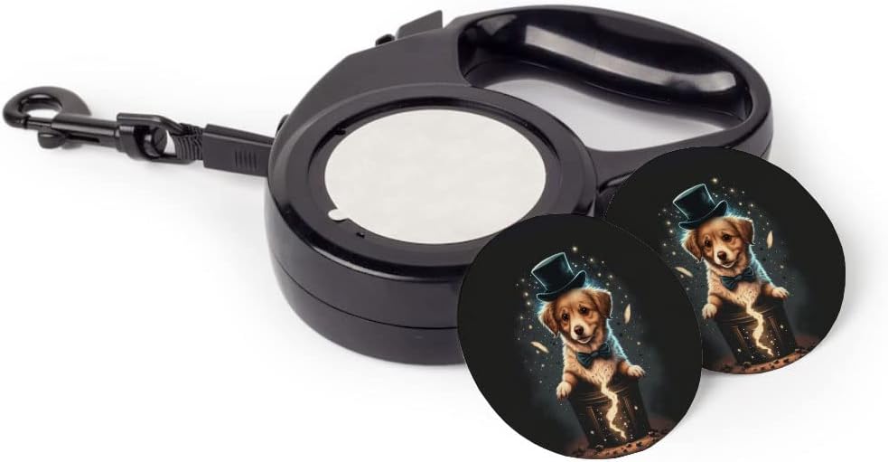 Magician Retractable Pet Leash - Dog Design Leash - Cute Illustration Dog Leash - 197 inches