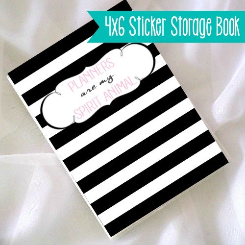 Planner Sticker Storage Book. 4" x 6" Sticker Storage Book