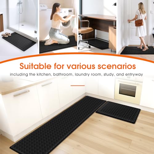 TranquilRelax Kitchen Mats, Cushioned Mats with Extra-Long Runner, Black by TranquilRelax - Used condition - Image 7