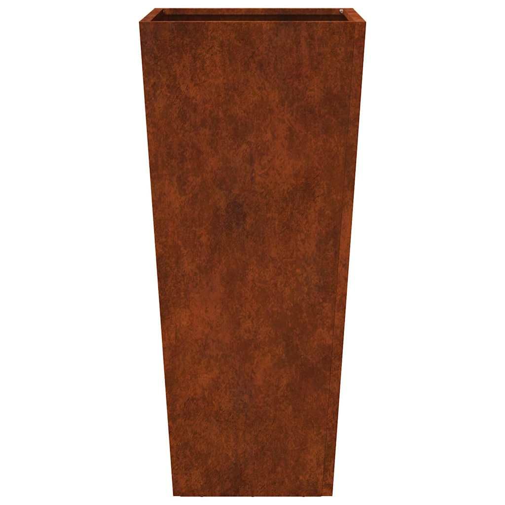 Macetero 2 unidades. 35 x 35 x 75 cm de acero resistente a la intemperie, jardinera duradera para plantas, verduras, hierbas, jardineras versátiles con protección contra malas hierbas,