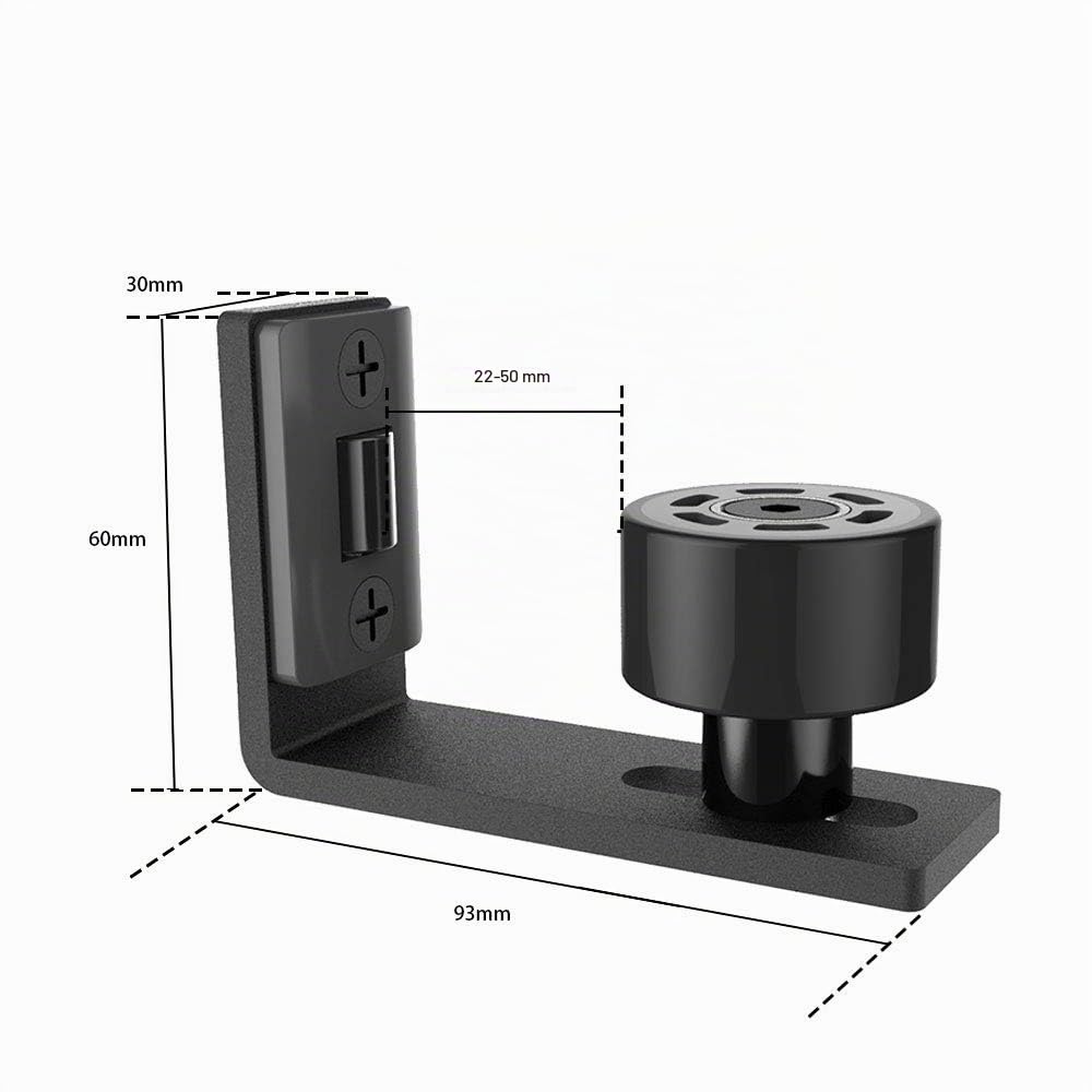 TSMST 173CM (5.5FT) Herraje para Puerta Corredera Kit de Accesorios para Puertas Correderas con Guía de Suelo Ajustable