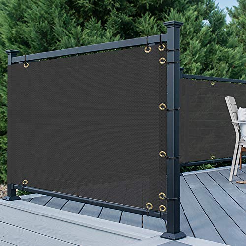 Tang 3' X 25' Black Residential Commercial Privacy Deck Fence Privacy Screen 200 Gsm Weather Resistant Outdoor Protection Fencing Net For Balcony Verandah Porch Patio Pool Backyard Rails #TOP6