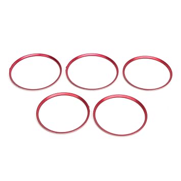 Air Conditioning Vent Trim, Red Anti-Rust Air Outlet Aluminium Alloy for Decor