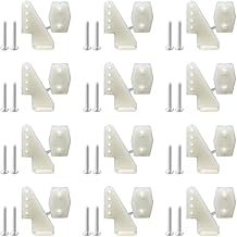 12 Sets Nylon Control Horns T Style L18 W13 H25mm 4 Holes for RC Airplane KT Model Plane Parts with M2x14mm Screw