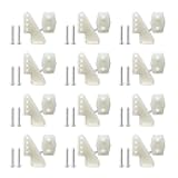 AONTOKY 12 Sets Nylon Control Horns T Style L18×W13×H25mm 4 Holes for RC Airplane KT Model Plane Parts with M2x14mm Screw
