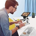 Microware-7-inch-LCD-Digital-USB-Microscope-Upgraded-12MP-1-1200X-Magnification-Camera-1080P-Video-Recorder-Wired-Remote-3000mAh-Rechargeable-Bat-tery-for-Circuit-Board-Soldering-PCB-Coins-Outdoor