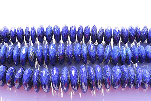 Perles Lapi Lazuli facettées en vrac de qualité AAA pour création bijoux DIY - 2