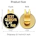 Hafhue Best Grandpa By Par Black Gold Golf Ball Marker with Hat Clip, Funny Golf Accessories and Golf Gifts for Men Grandpa, Birthday Christmas Retirement Gifts for Golf Fan Golfer Golf Lovers (GM116)