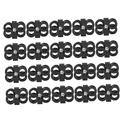 Operitacx 20pcs Adjustable Shoelace Buckles Non-slip for Sneakers Practical Shoelace Locks Easy Install for Runners Hikers Cyclists