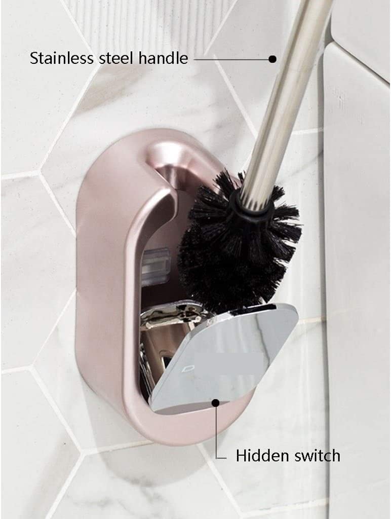 Escobilla de Baño Cepillo De Baño De Pared Y Soporte Baño De Baño Cepillo De Inodoro Cepillo De Acero Inoxidable Manija De Plástico De Plástico De Plástico Escobillas WC (Blue : Bronze)