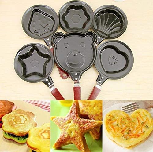 GLOWICK Non-Stick Mini Snacks Maker/Multi Shape Uttapam Pan/Pancake Pan/Small Frying Pan/Egg omelettes pan for Kids Breakfast (1Pcs) 3