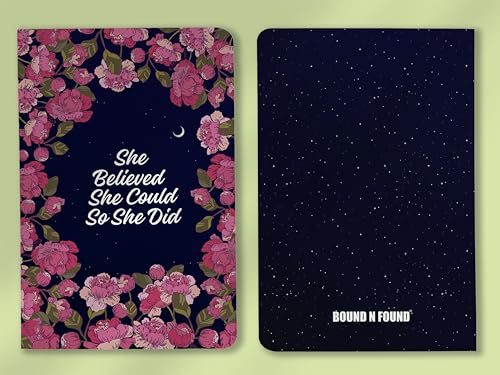 Image of 100 GSM A5 Dot Grid Journal Diary: 160 Pages (She Believed)