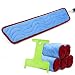 18" Microfiber Wet and Dry Mop Pads Fit 15 to 18 Inch Bona or Libman Hook Washable Replacement Refills for Floor (6-Pack with 1 Plastic Clean Scraper)