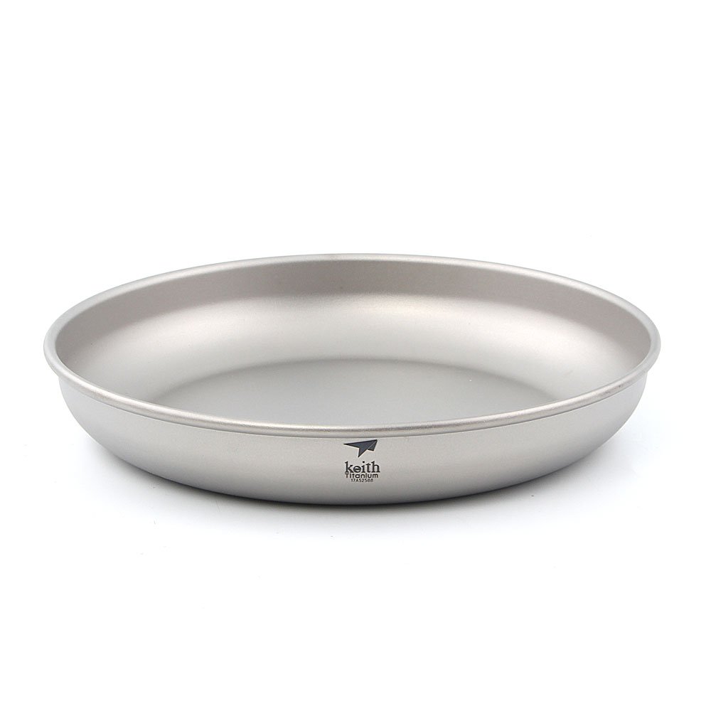 Keith Ultraleggero Piatti Titanio Stoviglie All'aperto Mini Piatti Leggero Portatile Campeggio Picnic Piatto (Ti5367-400ml)