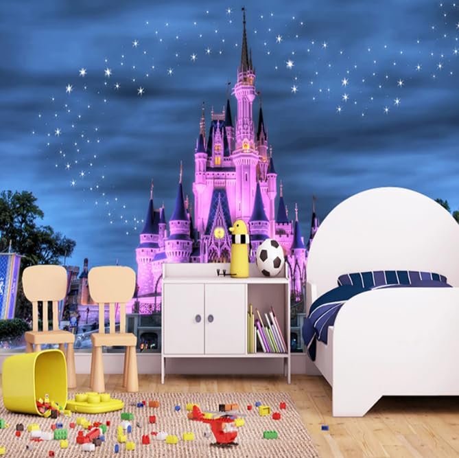 Papier peint grand format pour transformer un mur blanc en château 3D