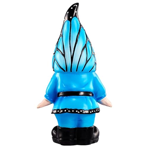Joint Honglin Outdoor Spring New Colorful Garden Gnome Statues Butterfly Print Gnomes Resin Lawn Decoration Outdoor Ornament (Blue) #TOP4