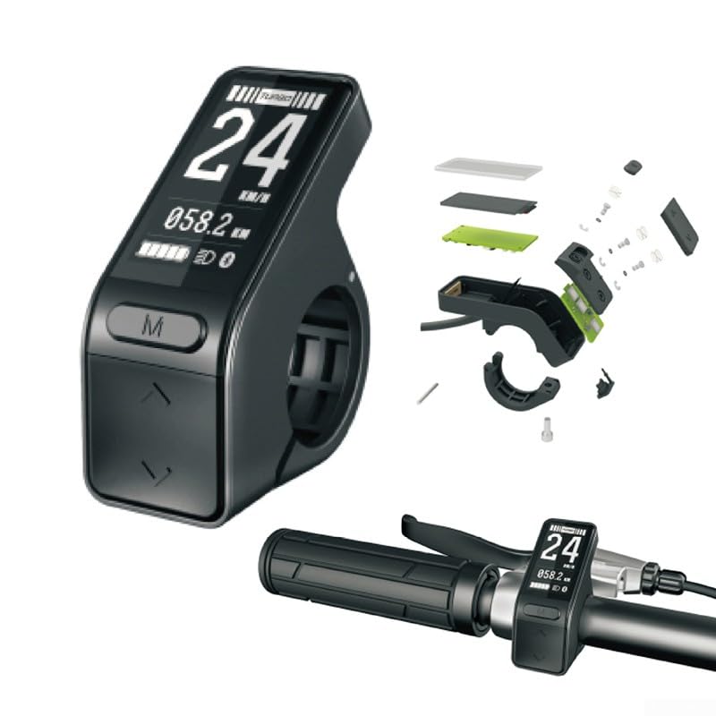 Écran LCD Mini Pour Vélo électrique Bafang BBS01/02 - IPX5 étanche, U-Art, Affichage Vitesse/PAS/batterie, 10x5x3cm