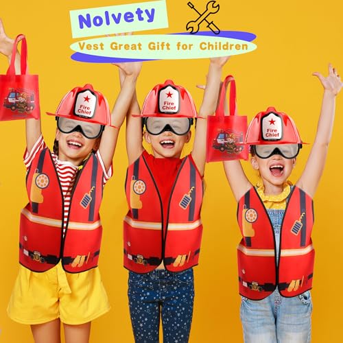 Set de 24 disfraces infantiles de bombero y obrero miniatura 3