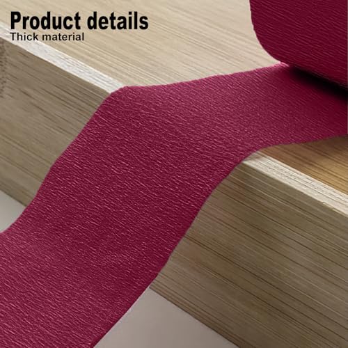 Image of 4 Crepe Paper Streamers Rolls, 328ft Pack of Burgundy and Gold Crepe Paper for Birthday Graduation Anniversary Party Decorations DIY Supplies for Flowers Making (1.8 inch x 82 ft /Roll)