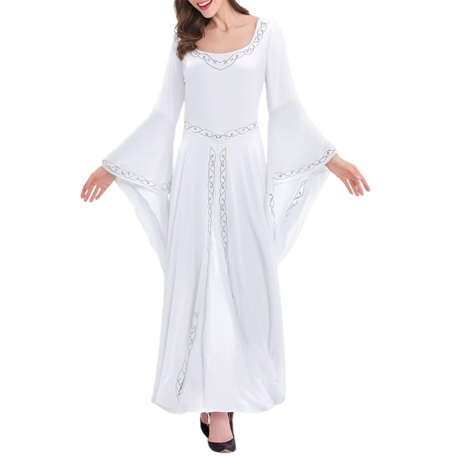 Vestido Dirndl Tirolesa Para Mujer - Traje Oktoberfest Largo, Blusa Y Delantal - Tallas Grandes