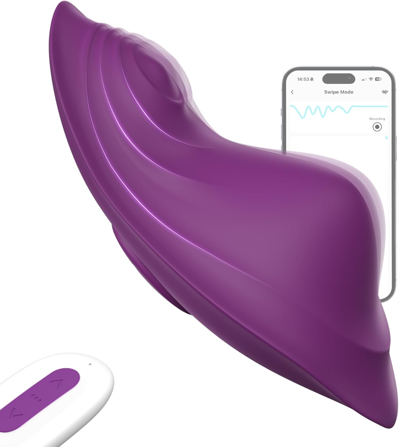 Wearable Panty Vibrators, App Remote Control Vibrators with 10 Vibrating Modes, Butterfly Vibrators for Vagina and Clitoral, Waterproof Magnetic Charging Sex Toys for Women or Couples(Purple)