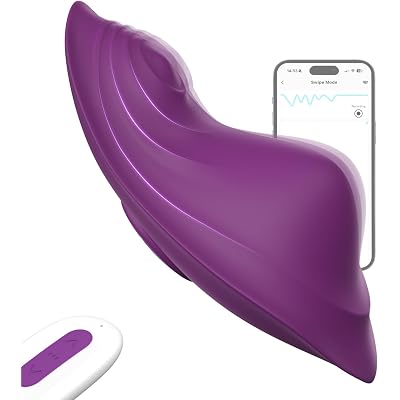 Wearable Panty Vibrators, App Remote Control Vibrators with 10 Vibrating Modes, Butterfly Vibrators for Vagina and Clitoral, Waterproof Magnetic Charging Sex Toys for Women or Couples(Purple)