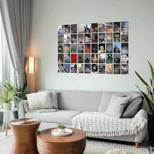 Image of 54PCS Grunge Aesthetic Picture for Wall Collage, 50 Set 4x6 inch, Cool Collage Print Kit, Cool Room Decor for Girl, Wall Art Prints for Room, Dorm Photo Display, VSCO Posters for Bedroom (Grunge Wall Collage Kit)