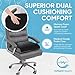 Large Seat Cushion (19” x 17” x 3”) Memory Foam for Office Chair, Wheelchair Cushions, Floor Pillow | Cushion Back Pain Coccyx Pain Relief | Plush Velvet Cover with Carry Handle